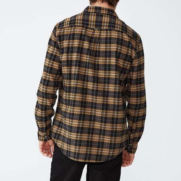 NWT Cotton on Camden Long Sleeve Shirt Long Sleeve Plaid Button Down - Picture 2 of 6